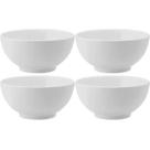 Kit 4 Bowl Tigela Melamina Branca 400ml Serata 12,5x6cm Cumbuca Cereal Frutas Sopas