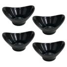 Kit 4 Bowls Alimentos Multiuso Petisco 600ml Preto