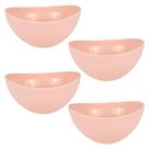 Kit 4 Bowls Alimentos Multiuso Petisco 600ml Rosa