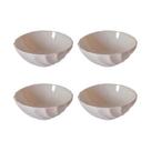 Kit 4 Bowls Tigela Petisqueira Decorativa Cerâmica Branca 250ml