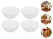 Kit 4 Bowls Tigelas De Vidro Ondulado Para Servir Redondos