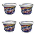 Kit 4 Brilho Total Pote Limpa Alumínio Panelas Pratas 500gr