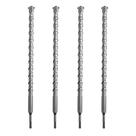 Kit 4 Brocas SDS Plus 6, 8, 10, 12mm x 160mm