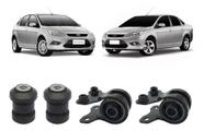 Kit 4 Bucha Bandeja Balança Leque Ford Focus 2008 2009 2010