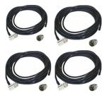 Kit 4 Cabo Coaxial Rg58 Px 5,0 Metro Antena Móvel Vhf Fm Px