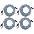 Kit 4 Cabo Rca 5 Metros Injetado para Som Automotivo Áudio profissional Kit 4 Cabo Rca 5 Metros Injetado para Som Automotivo Áudio profissional