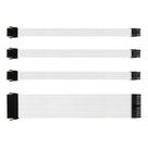 Kit 4 cabo sleeved branco extensor fonte 1x24p 1x4+4p 2x6+2p