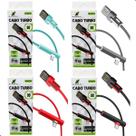 Kit 4 Cabos Micro Usb Turbo e Dados 90 Atacado Revenda Barato C/Nf