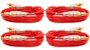Kit 4 Cabos Rca 1 Metro Tech One Blindado Vermelho