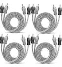 Kit 4 Cabos Rca 1 Metro Tech One Injetado Listrado