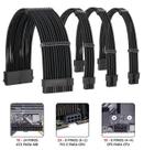 Kit 4 Cabos Sleeved Preto Extensor Fonte Atx Gpu Eps Pci-e
