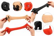 Kit 4 Cachorros Dog Estica Brinquedo Divertido Antiestresse