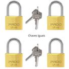 Kit 4 Cadeados Pado com Chaves iguais 30mm