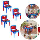 Kit 4 Cadeira Cadeirinha Infantil Desmontável Para Crianças