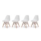 Kit 4 Cadeira Charles Eames Assento Branco