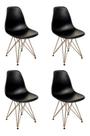 kit 4 Cadeira Charles Eames Ferro Cobre Assento Preto kit 4 Cadeira Charles Eames Ferro Cobre Assento Preto