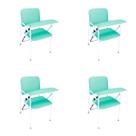 Kit 4 Cadeira Coleta de Sangue Standard Com Braço Frontal Verde Bebê