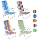 Kit 4 Cadeira De Praia Reclinável 8 Posições Alumínio Camping Piscina Sortidas - 25100 Belfix Kit 4 Cadeira De Praia Reclinável 8 Posições Alumínio Camping Piscina Sortidas - 25100 Belfix