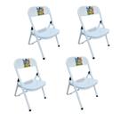 Kit 4 Cadeira Infantil Dobrável Em Aço Resistente Até 40 Kg Ideal P/ Crianças Cores Estampas Divertidas Não Risca Chão Kit 4 Cadeira Infantil Dobrável Em Aço Resistente Até 40 Kg Ideal P/ Crianças Cores Estampas Divertidas Não Risca Chão