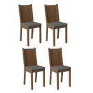 Kit 4 Cadeiras 4290 Madesa Rustic Silver