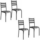 Kit 4 Cadeiras 541 Sala Jantar Cozinha Pés Aço Tubular