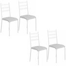 Kit 4 Cadeiras 541 Sala Jantar Cozinha Pés Aço Tubular