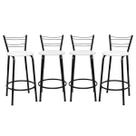 Kit 4 Cadeiras 60cm Para Balcão Flórida Preta Bistrô Bar Cozinha Gourmet Ilha Área de Lazer Piscina Bancada Kit 4 Cadeiras 60cm Para Balcão Flórida Preta Bistrô Bar Cozinha Gourmet Ilha Área de Lazer Piscina Bancada