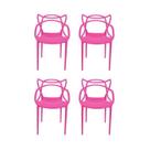 Kit 4 cadeiras allegra rosa pink