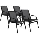 Kit 4 Cadeiras Angra Confortavel em Tela Sling Para Piscina Jardim