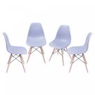 Kit 4 Cadeiras Base Madeira Eames Dkr