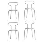 Kit 4 Cadeiras Base Tubular Fixa Fantasminha Chef