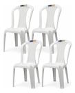 Kit 4 cadeiras bistro decor mobilia 77 branca