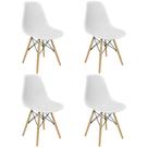 Kit 4 Cadeiras Colmeia Furadinha Heloisa Eloá Charles Eames Eiffel Base Madeira