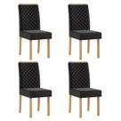 Kit 4 Cadeiras com Espaldar para Sala de Jantar Elegance