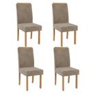 Kit 4 Cadeiras com Espaldar para Sala de Jantar Elegance