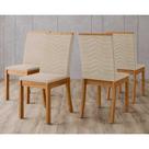 Kit 4 Cadeiras de Cozinha Isa 4 Un Nature/Linho Bege - Henn