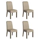 Kit 4 Cadeiras de Jantar 4255 com Espaldar Madesa