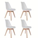 Kit 4 Cadeiras De Jantar Empório Tiffany Saarinen Base Wood