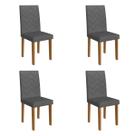 Kit 4 Cadeiras de Jantar Estofadas 43,5cm Multimóveis CR50217