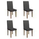 Kit 4 Cadeiras de Jantar Estofadas 43,5cm Multimóveis CR50219
