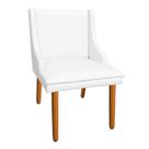 Kit 4 Cadeiras de Jantar material sintético Pés Palito Branco