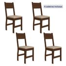 Kit 4 Cadeiras de Jantar MDF Milano