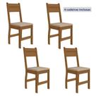 Kit 4 Cadeiras de Jantar MDF Milano