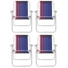 Kit 4 Cadeiras de Praia Alta Tramontina Basic