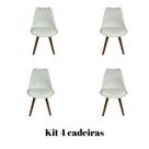 Kit 4 Cadeiras design absolut Moderna cor Branca Kit 4 Cadeiras design absolut Moderna cor Branca