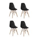 Kit 4 Cadeiras Eames - Cor Preta Kit 4 Cadeiras Eames - Cor Preta