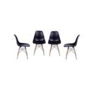 Kit 4 Cadeiras Eames DKR Base Madeira com Assento em Polipropileno Yescasa Kit 4 Cadeiras Eames DKR Base Madeira com Assento em Polipropileno Yescasa