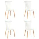 kit 4 Cadeiras Ellen Windsor Pés de Madeira Emplilhavel Resistente Garden Life kit 4 Cadeiras Ellen Windsor Pés de Madeira Emplilhavel Resistente Garden Life