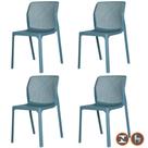 Kit 4 Cadeiras Empilhável Inmetro Capri Vega Fratini em Polipropileno Cor Azul Sonho Distante Kit 4 Cadeiras Empilhável Inmetro Capri Vega Fratini em Polipropileno Cor Azul Sonho Distante