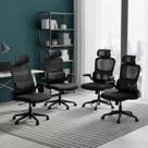 Kit 4 Cadeiras Escritório Presidente Ergonômica Giratória Encosto Alto Ajustável Tela Mesh Reclinável Ajuste De Altura Suporta 120Kg